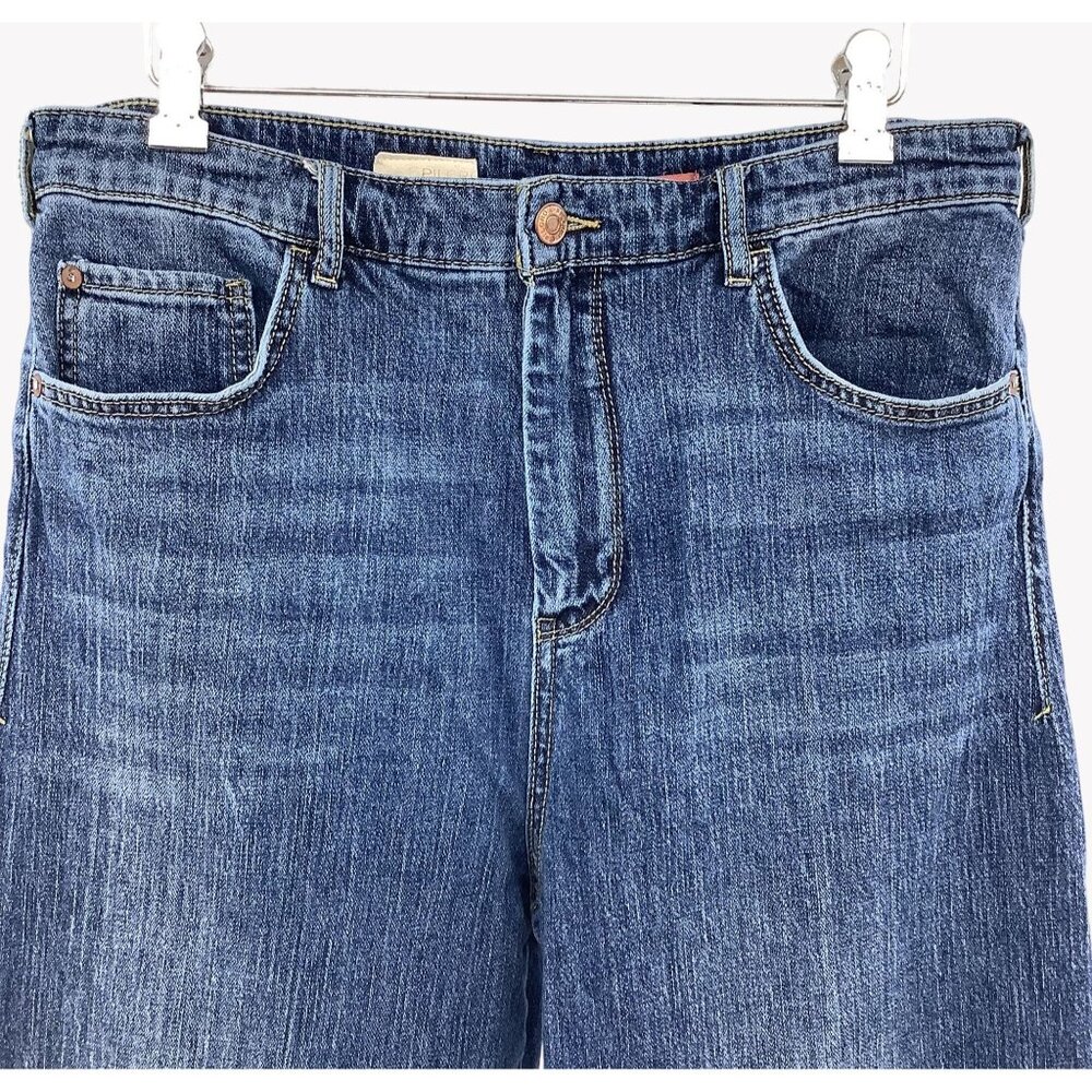 Pilcro Mid-Rise Blue Denim Wide-Leg Womens Jeans Size 31 - Picture 2 of 7